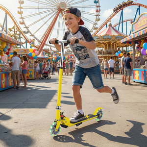 Height Adjustable Kids Scooter Light Wheels