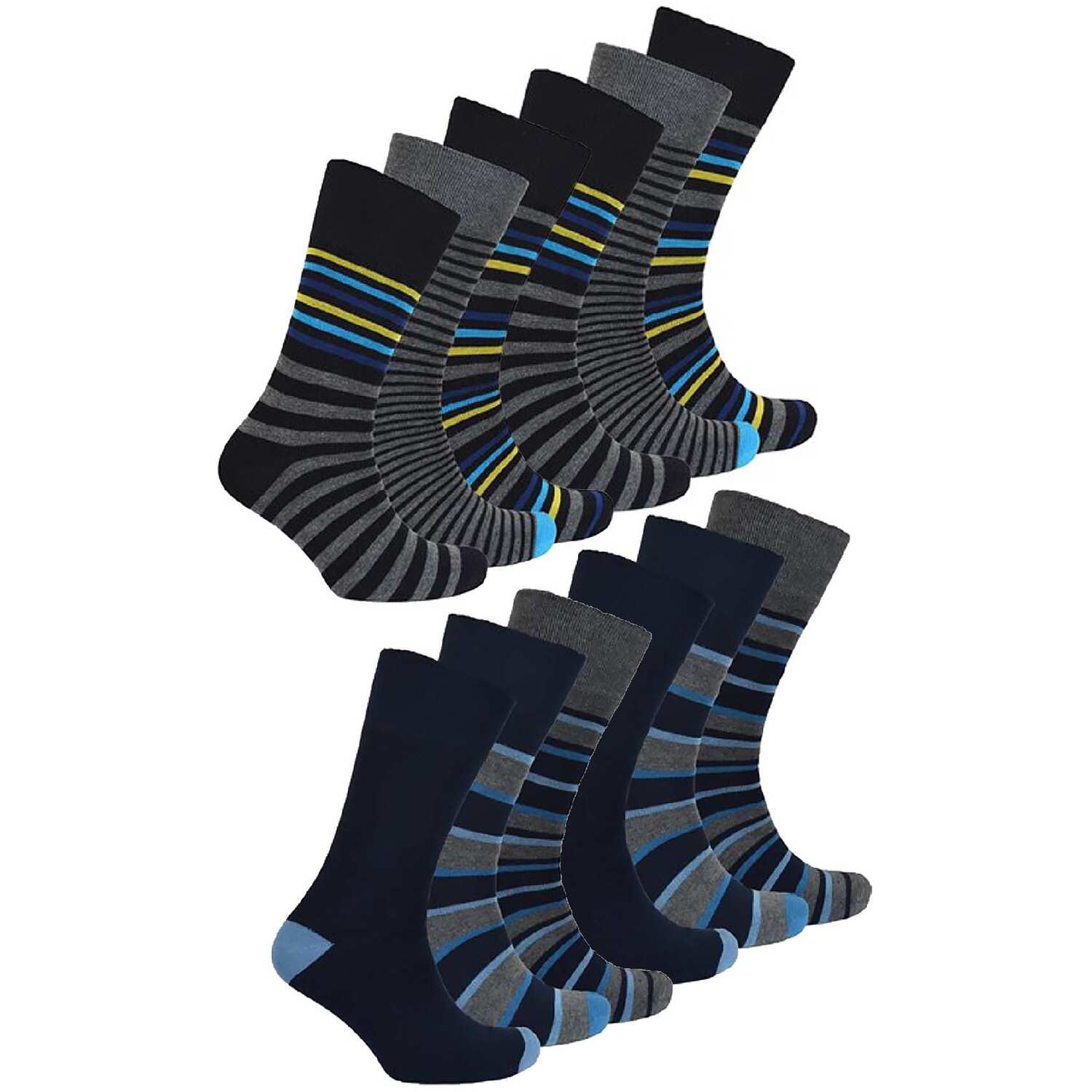 Sock Snob 12 Pair Multipack Mens Non Elastic Bamboo Socks - Image 3