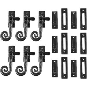 Curly Tail Window Fastener - Left Handed - W45mm x H115mm - Black - Pack of 6