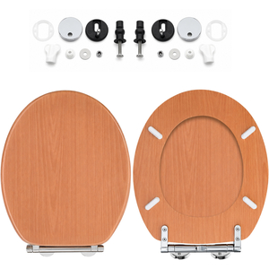 Dark Pine Soft Close Toilet Seat with Quick Release MDF