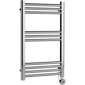 Croxall Electric Round Tube Heated Towel Rail with 10 Bars, 800mm x 500mm