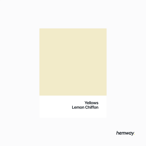 Hemway Chalk Paint Flat Matt Lemon Chiffon Yellow 1L
