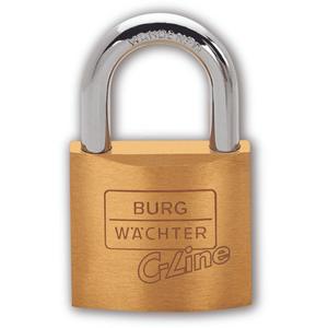 Burg Wachter C-Line Brass Padlock 30mm