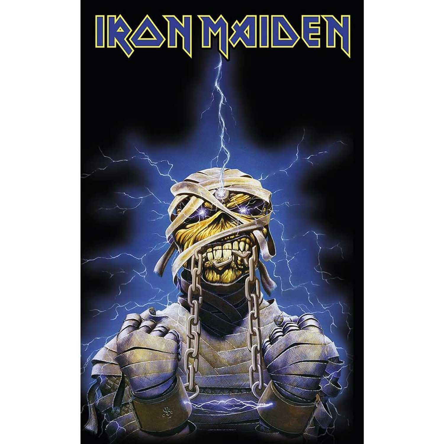 Iron Maiden Powerslave Eddie Textile Poster - Black/Blue