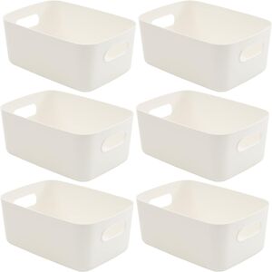 SA Products Stackable Plastic Storage Baskets with Handles
