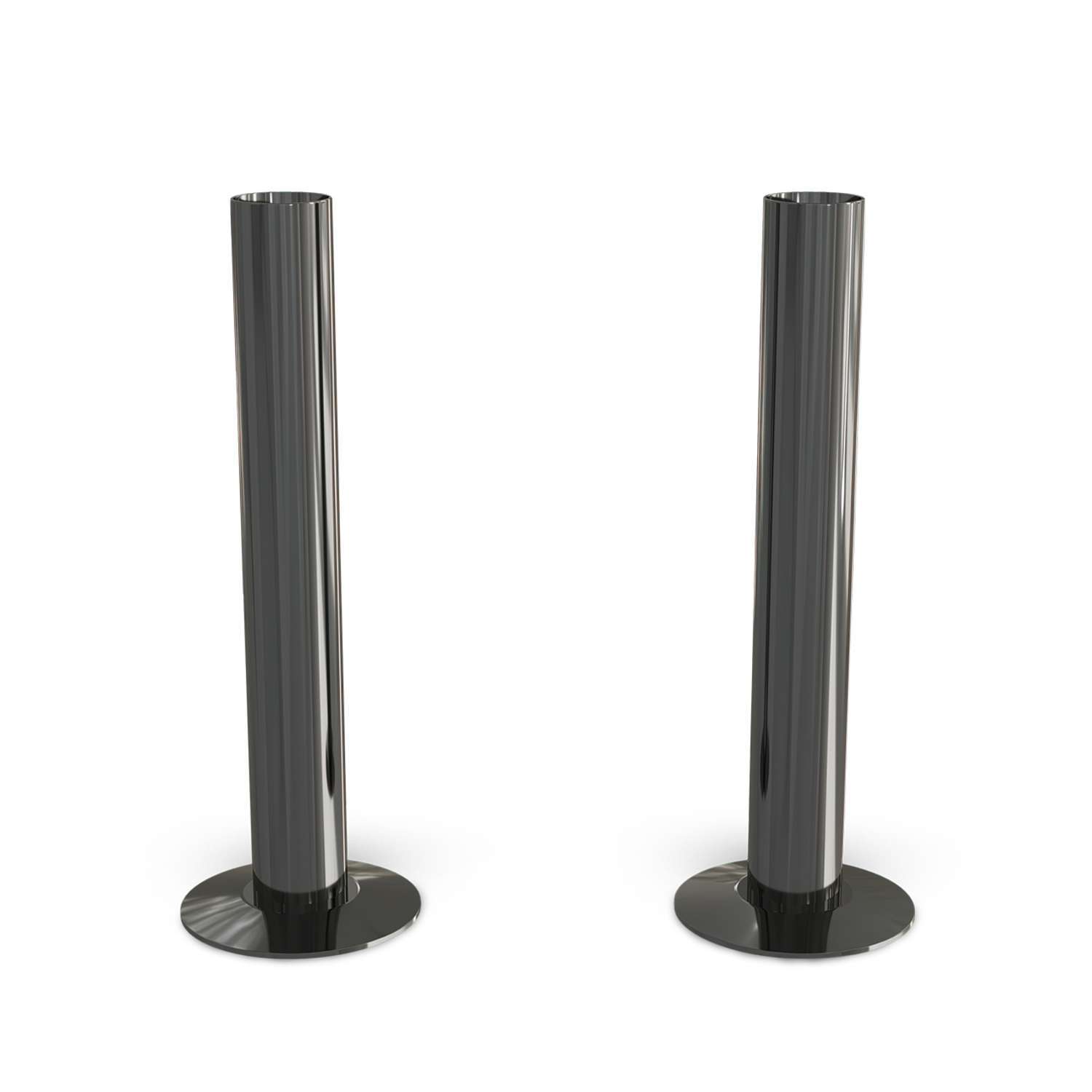 B&Q - Talus Polished & Lacquered Radiator Pipe Covers Black Nickel130mm - Image 2
