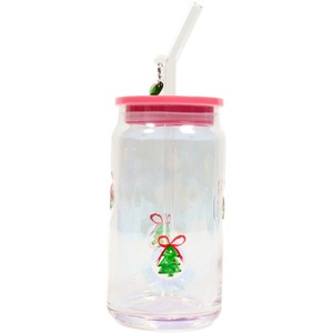 3D Christmas Tree Lustre Drinking Jar with Icon