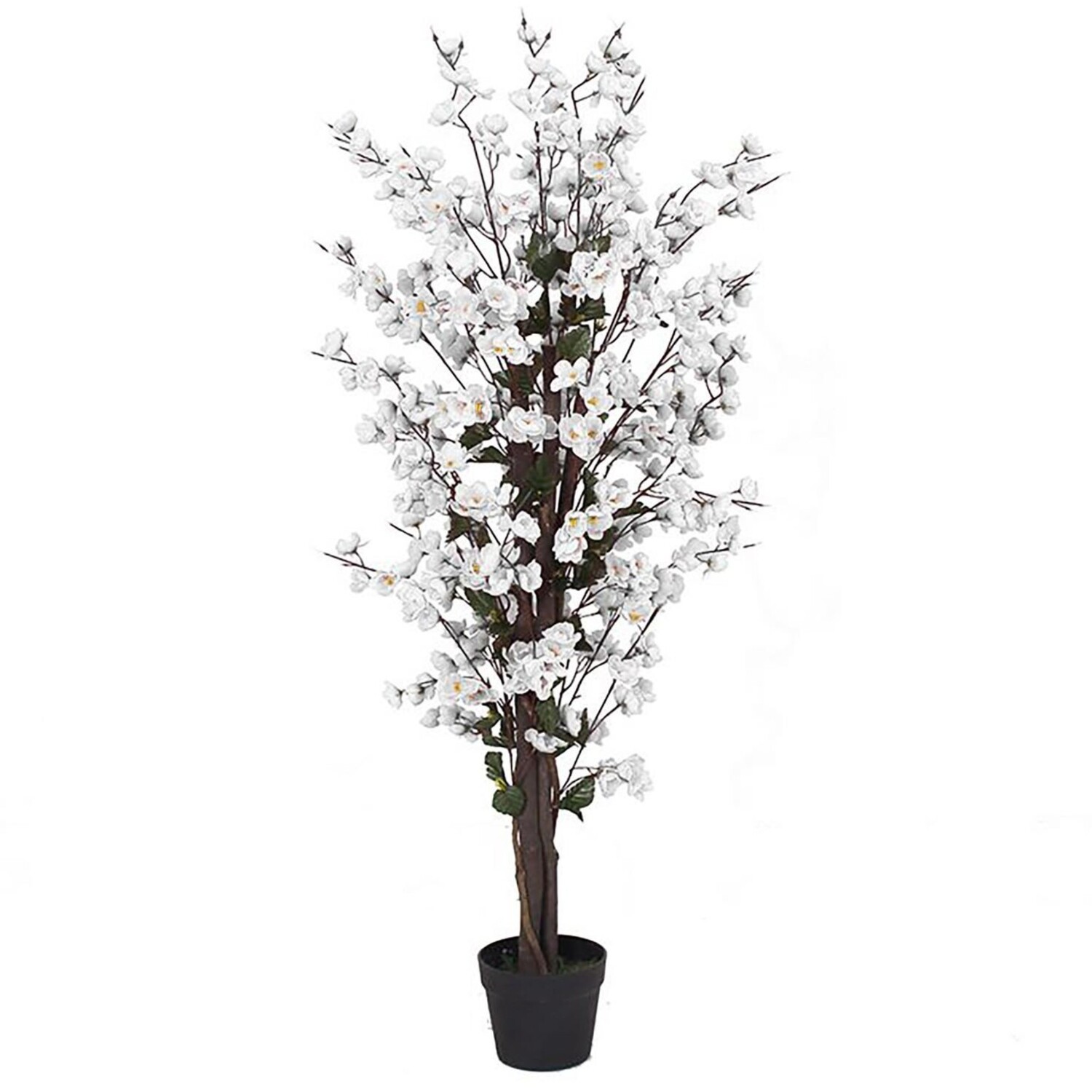 120cm Artificial White Blossom Tree - White