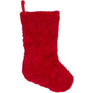 Christmas Tree Embossed Stocking