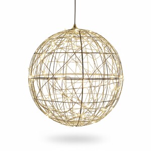 Pegdev 30cm Silver Christmas Ball 160 Warm White LEDs