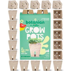 20-Pack Peat-Free Sphagnum Fibre Seedling Pots, Biodegradable