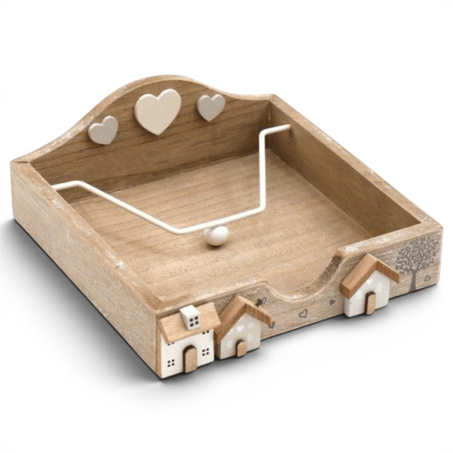 Image of Wooden House Design Napkin Holder -&hellip;