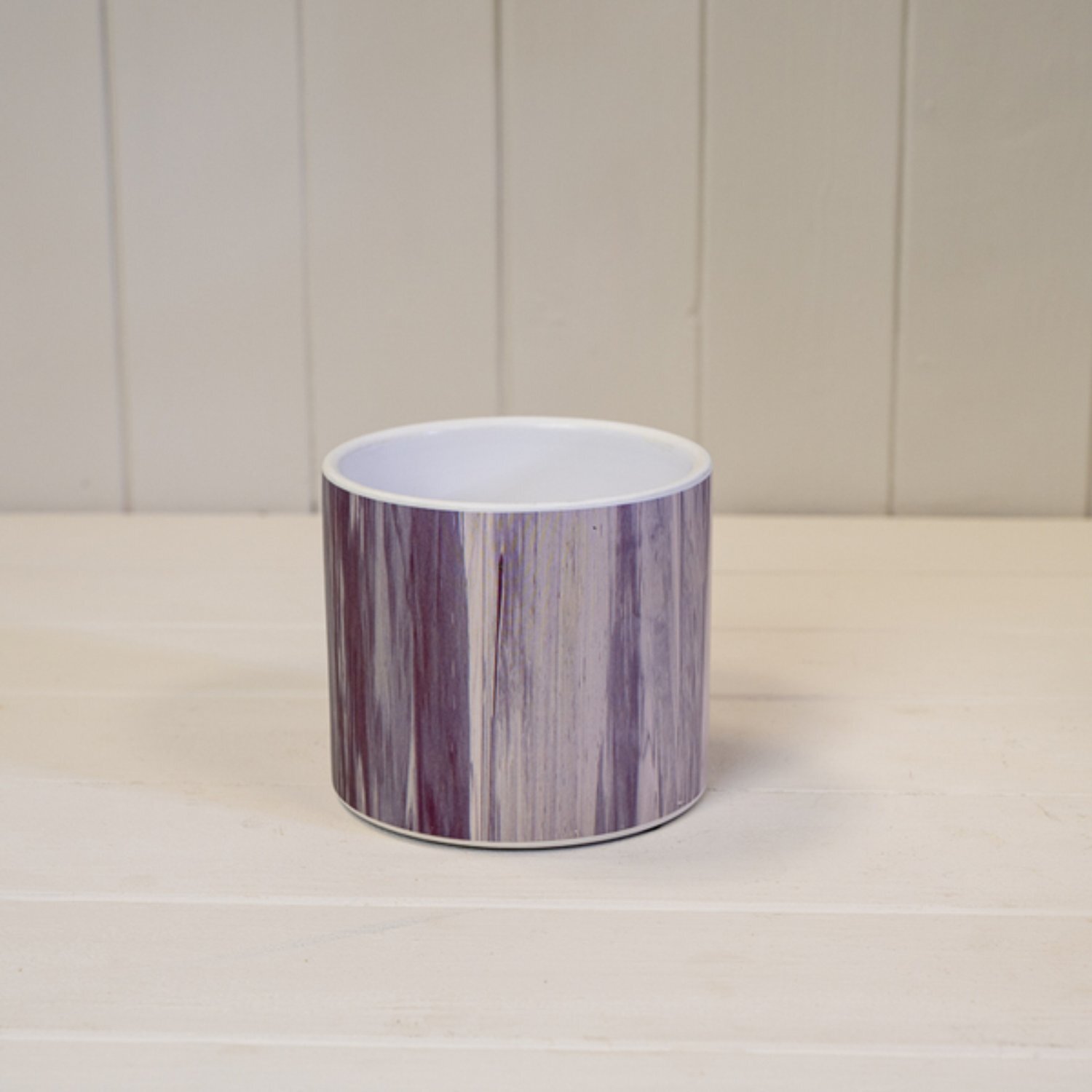 Kdmd Unisex Purple Classic Rustic Wood Grain Pot In - Image 2