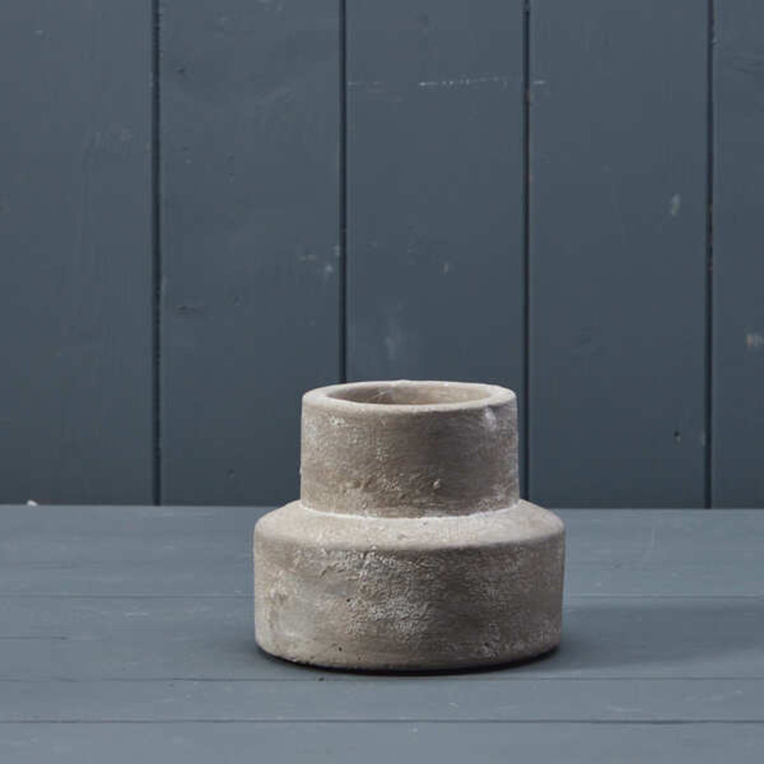  - Grey Tactile Cement Candle Or Tealight Holder - Image 3