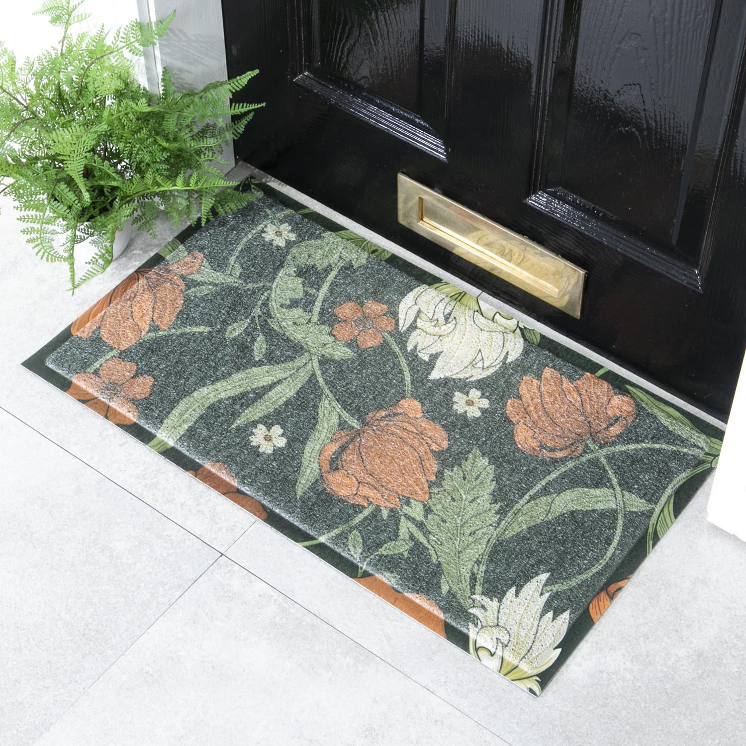 Artsy Doormats William Morris Rose Pattern Doormat - Red - 70 x 40cm - Image 2