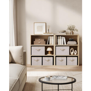 Set of 3 Foldable Storage Organiser Boxes with Lids, Space-Saving Fabric Storage Containers