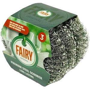 Addis Fairy Steel Scouring Pad (Pack of 3)