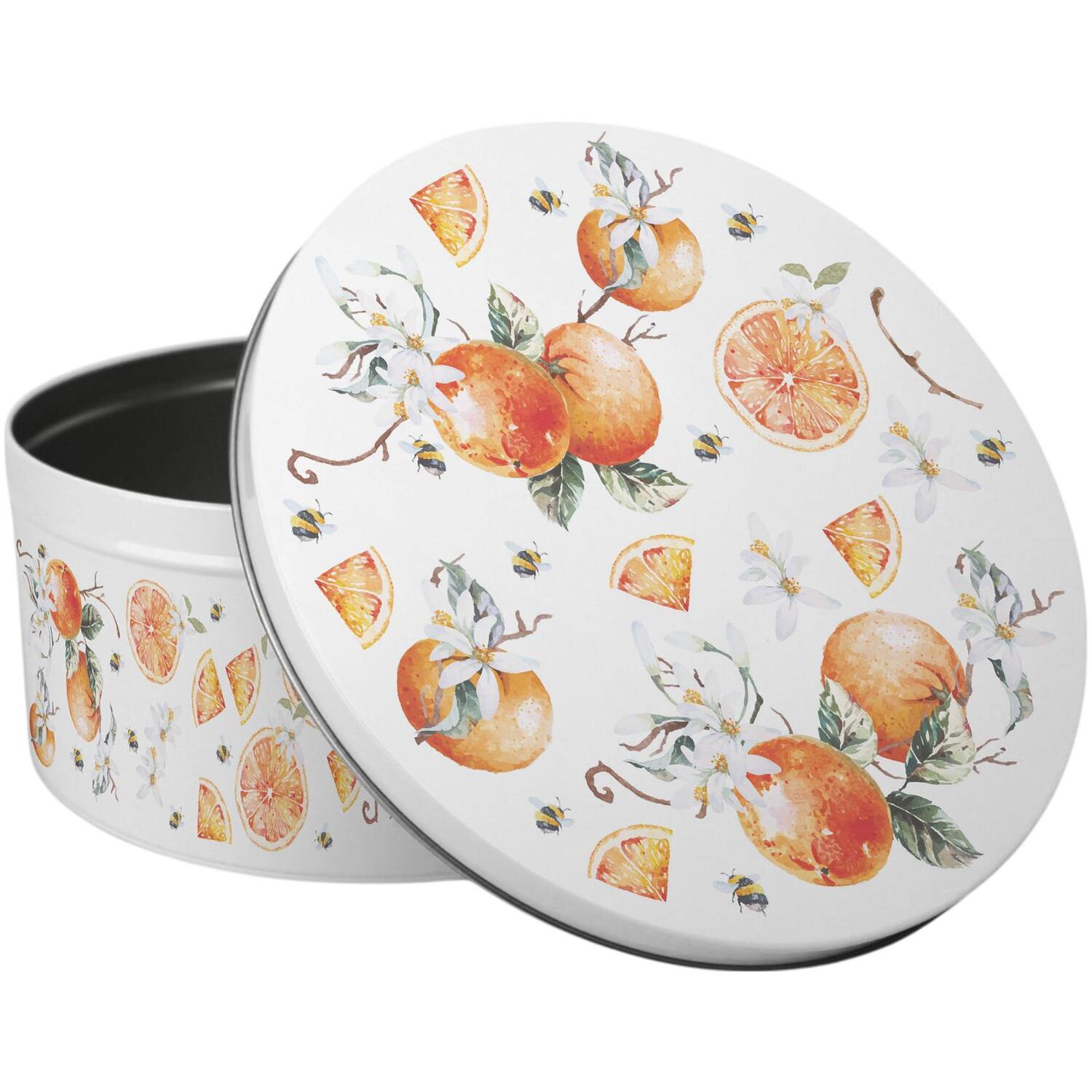 Image of Tangerines Large Cake Tin - Multicoloured