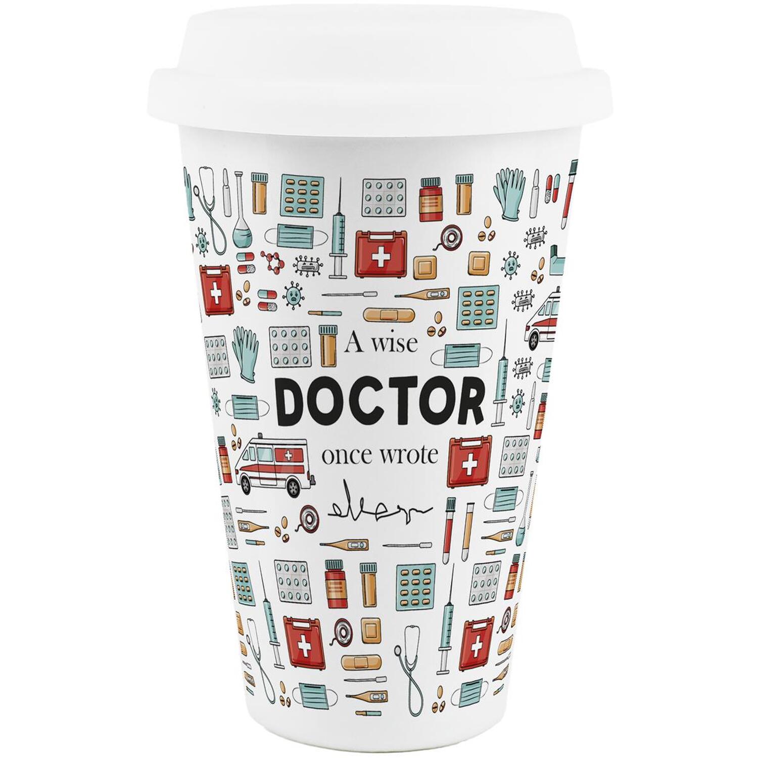 Image of Novelty Doctor Ceramic Travel Mug -&hellip;
