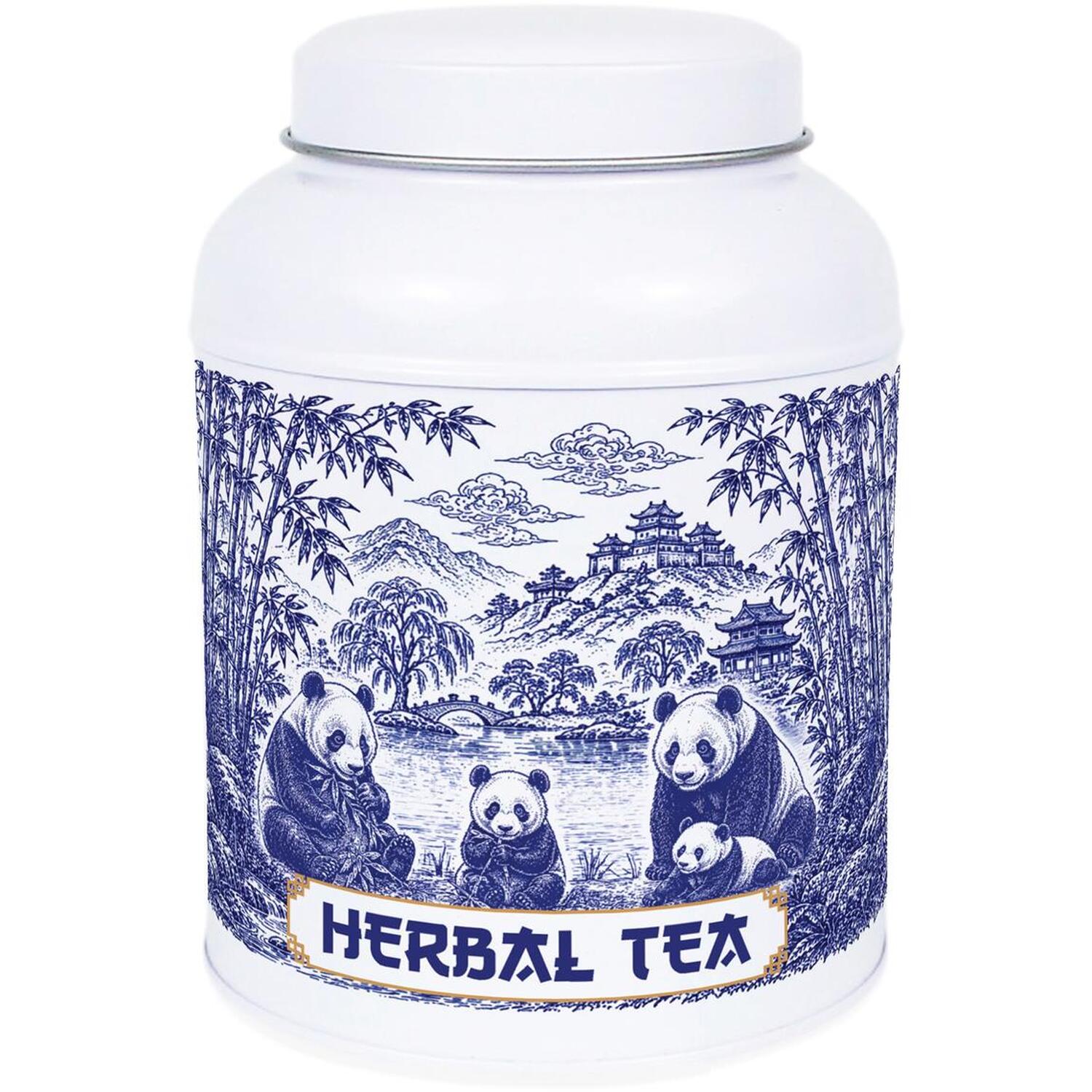 Purely Home Forest Pandas Tea, Coffee & Sugar Canisters - Small Kitchen Storage Tins - Herbal Tea