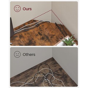 Space Saving L-Shaped Computer Desk with Shelves
