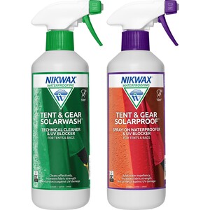 Nikwax Tent & Gear SolarWash & SolarProof Twin Pack - 2 x 500ml