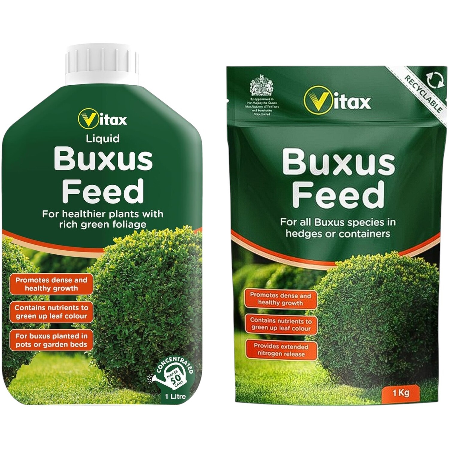 B&Q - Buxus Feed & Liquid Fertiliser 1Kg + 1L Slow-Release Granules & Fast Acting Liquid For Healthy Buxus Hedges - Image 2