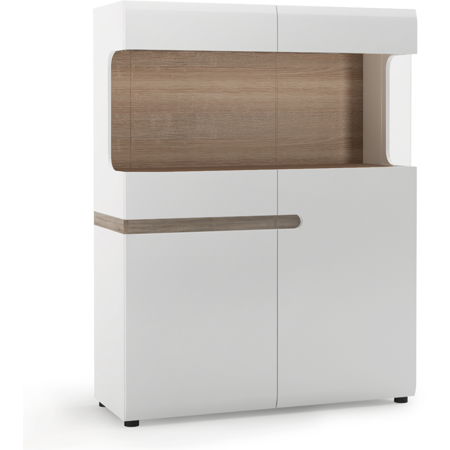 Furniture to Go - Chelsea - Display Cabinet - White - 109cm - Image 3