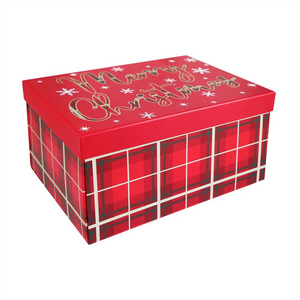 Medium-Flat-Pack-Trunk-Tartan-Christmas-Gift-Box