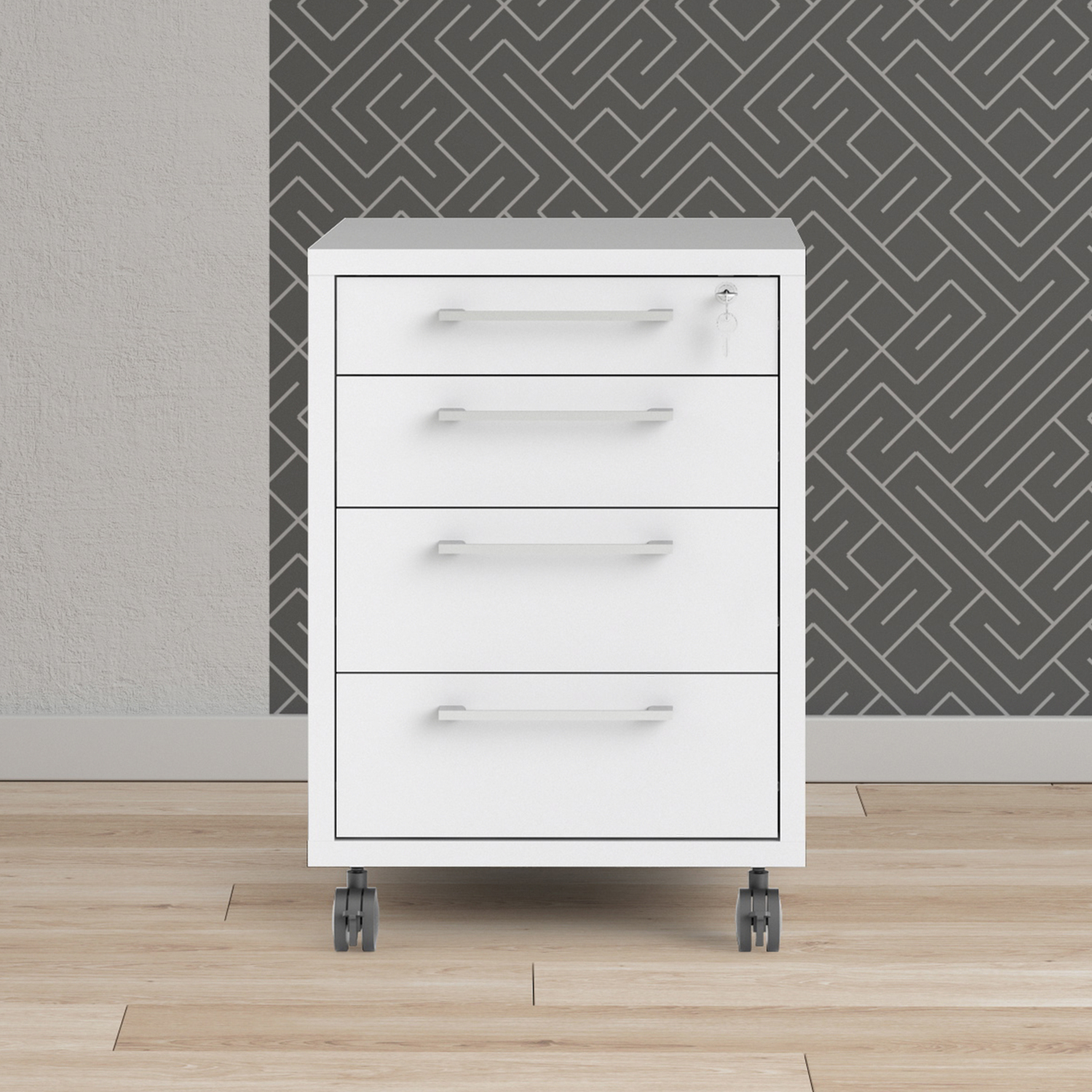 Furniture To Go Prima Mobile Cabinet - White