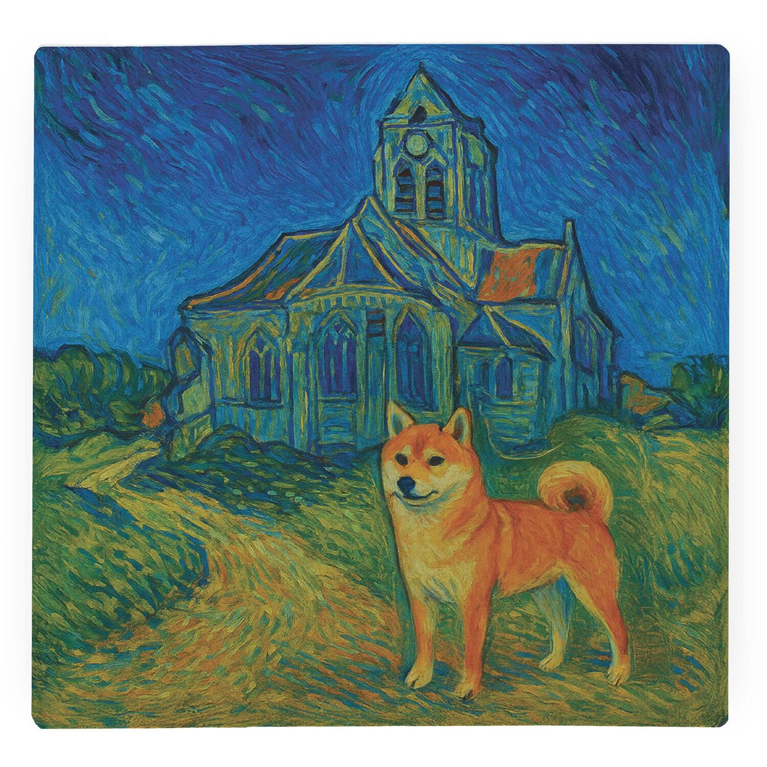 Image of Van Gogh Shiba Inu Large Square&hellip;