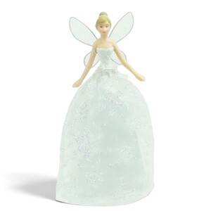 Glittery White Christmas Tree Topper