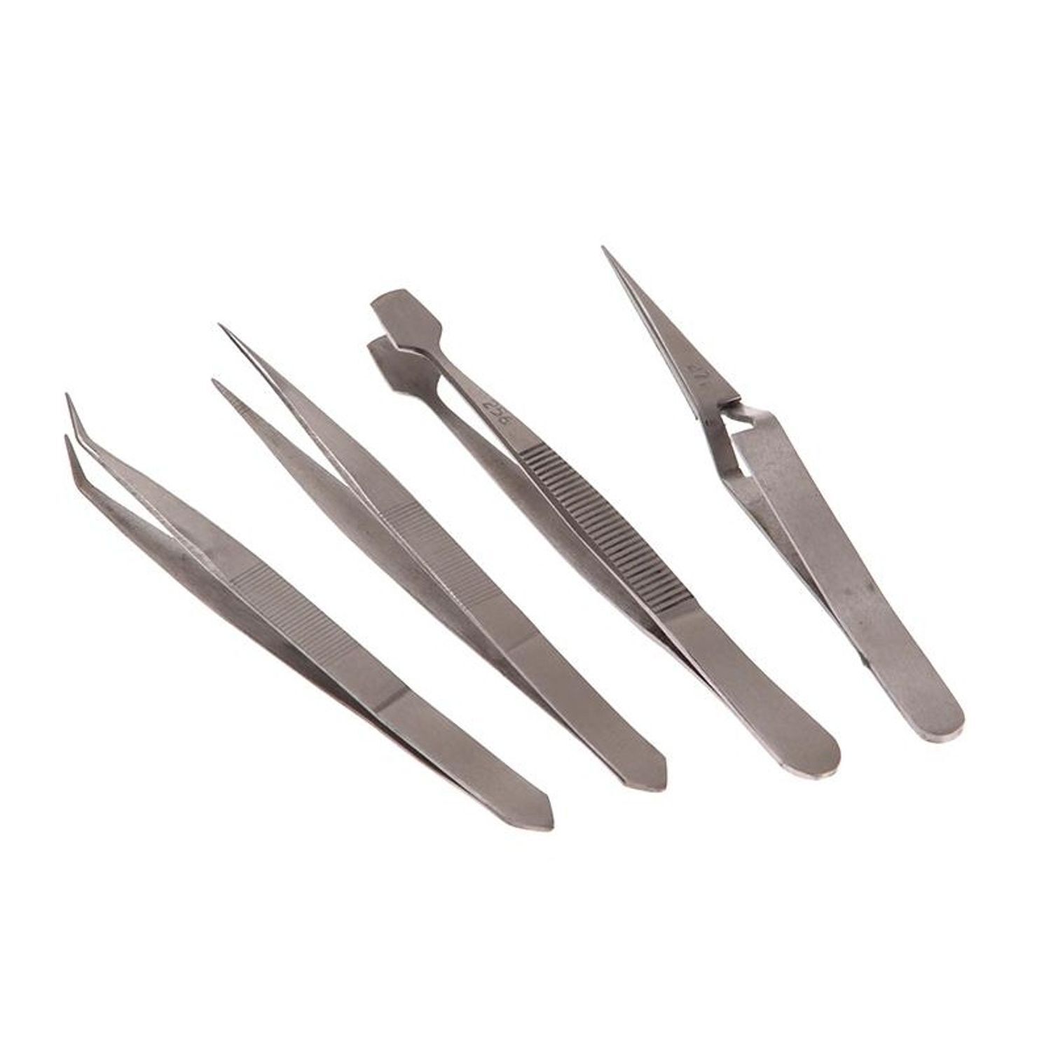 Faithfull Tweezer Set, 4 Piece - Multi Colour