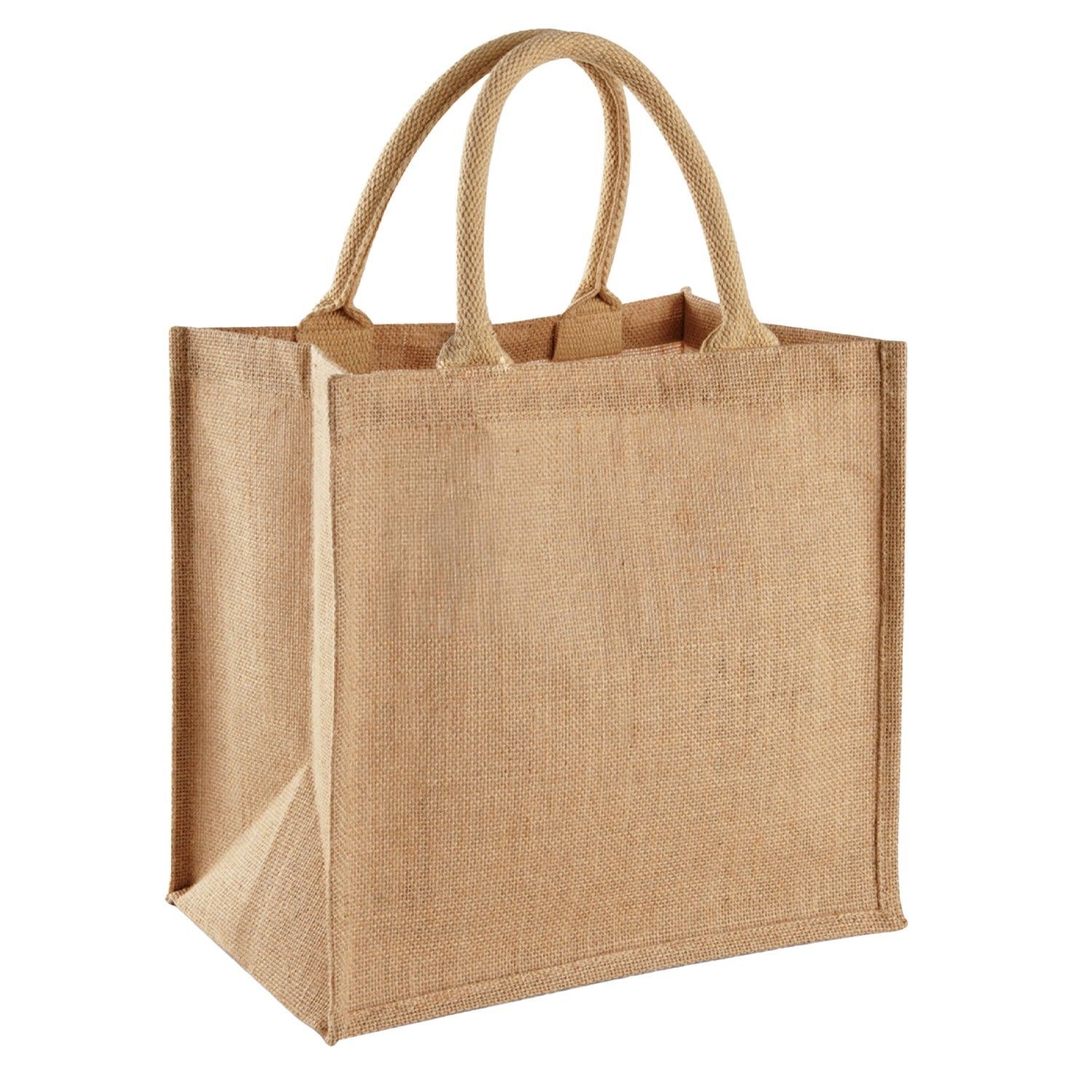 Westford Mill Midi Jute Tote Bag B - Natural