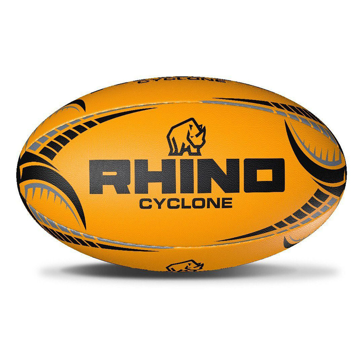 Rhino Cyclone Rugby Ball A - Fluorescent Orange / Junior