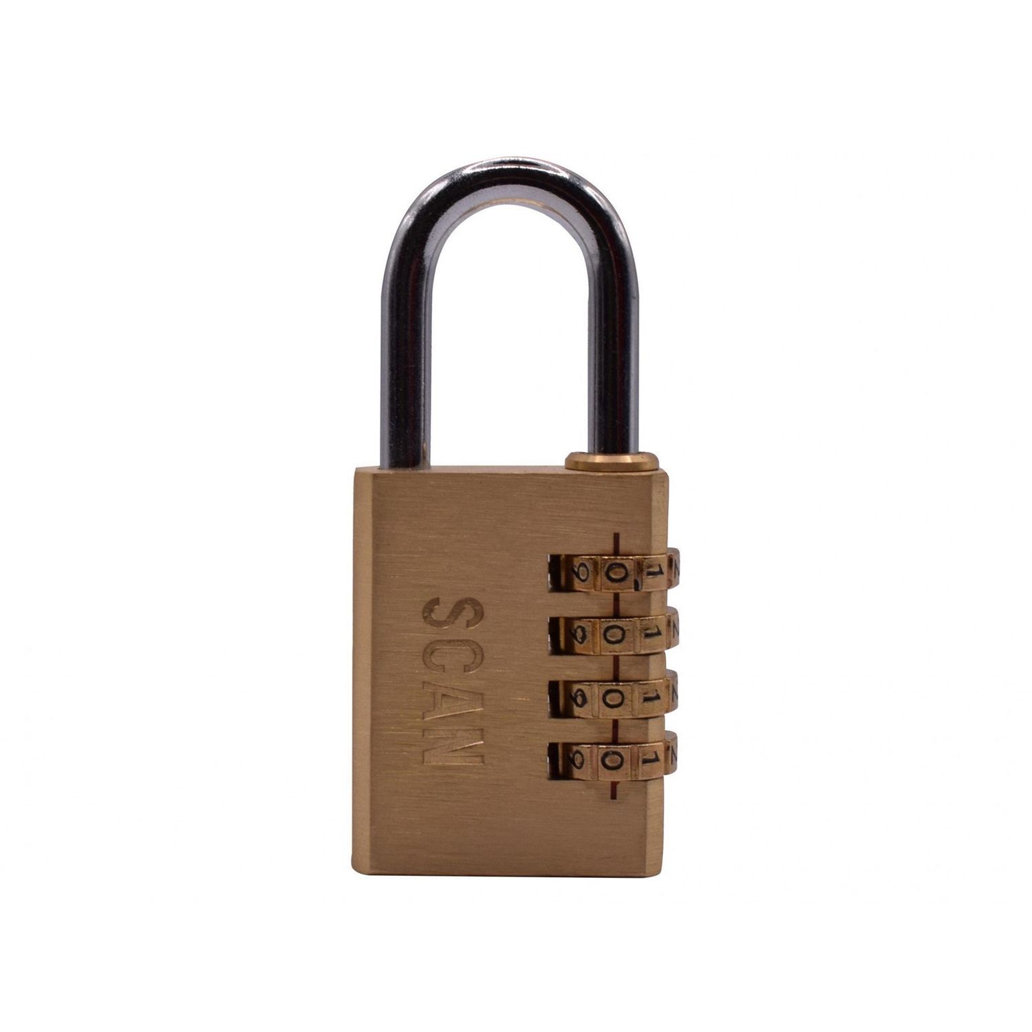 Scan Brass Combination Padlock C - Multi Colour