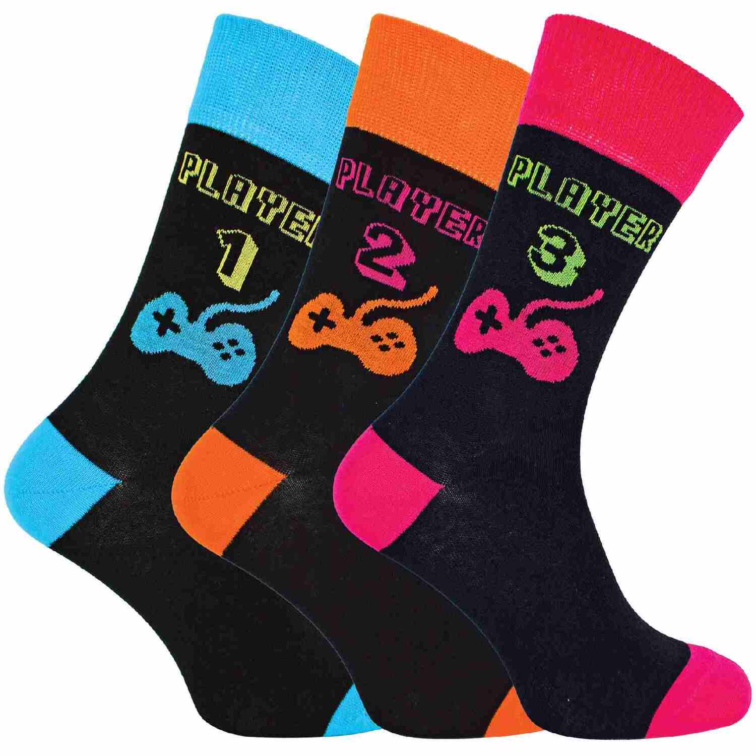 Sock Snob Mens Retro Gaming Funky Novelty Video Game Socks 6-11 | 3 Pairs | Statement Gift | Multi Pair Value Set | Conversation Starter | Casual Footwear Accessory | Shoe Layer Essential - Image 2