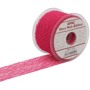 Fuchsia Deco Web Ribbon Party Decoration Fuchsia
