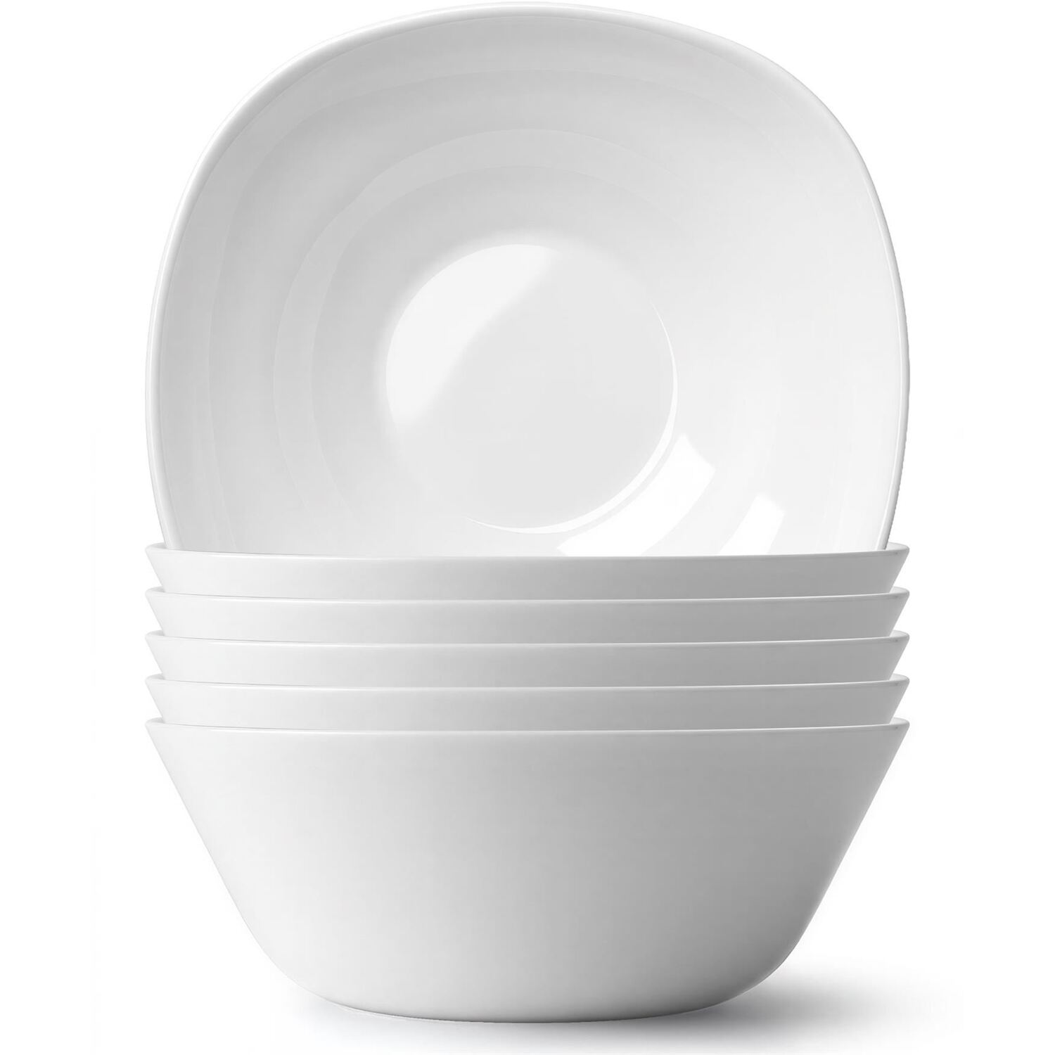 Argon Tableware White Square Opalware Pasta Bowls - 21Cm - Pack Of 6 - Image 4