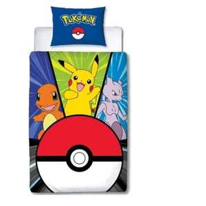 Pokemon Pikachu Poke Ball Reversible Bedding Set | Duvet Cover Single 140x200cm