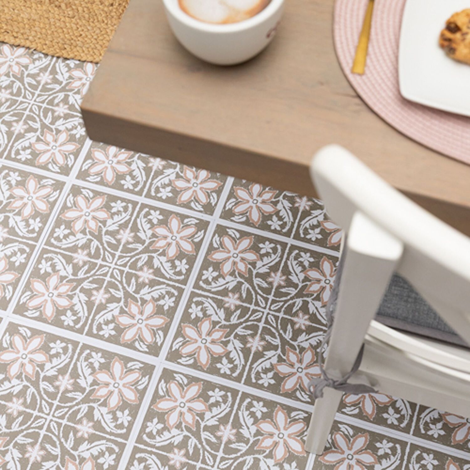 Floor Pops Lillium Green 30.48Cm X 30.48Cm Self-Adhesive Vinyl Floor Tiles - Image 2