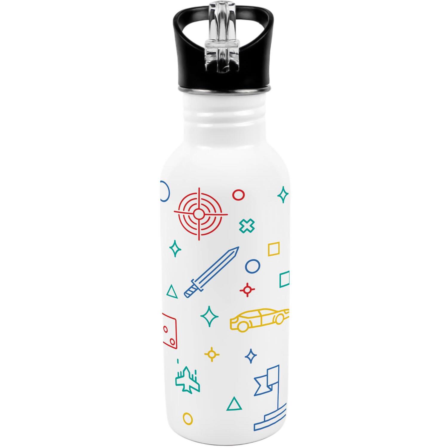 Purely Home Gamer Snacks Metal Canteen Water Bottle - Multi
