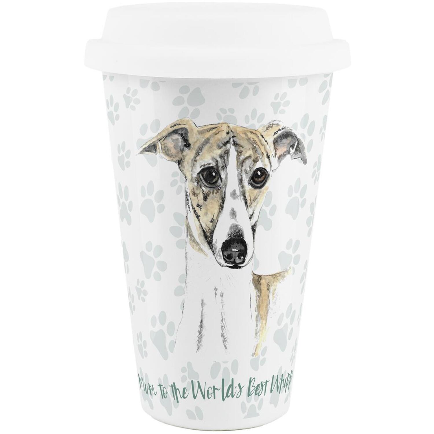 Purely Home Mum To The World's Best Whippet Ceramic Travel Mug - White