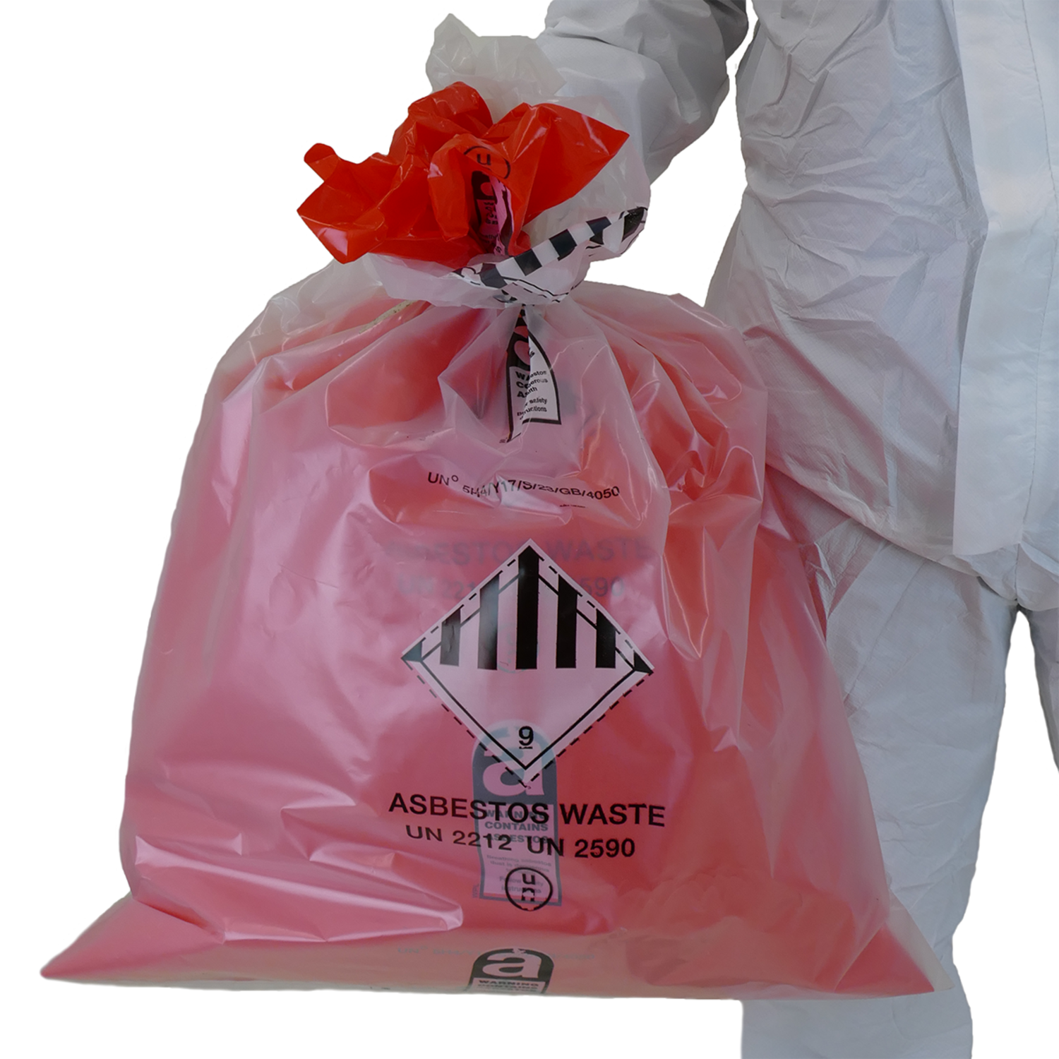 Sackmaker Heavy Duty Asbestos Waste Bags – Red And Clear