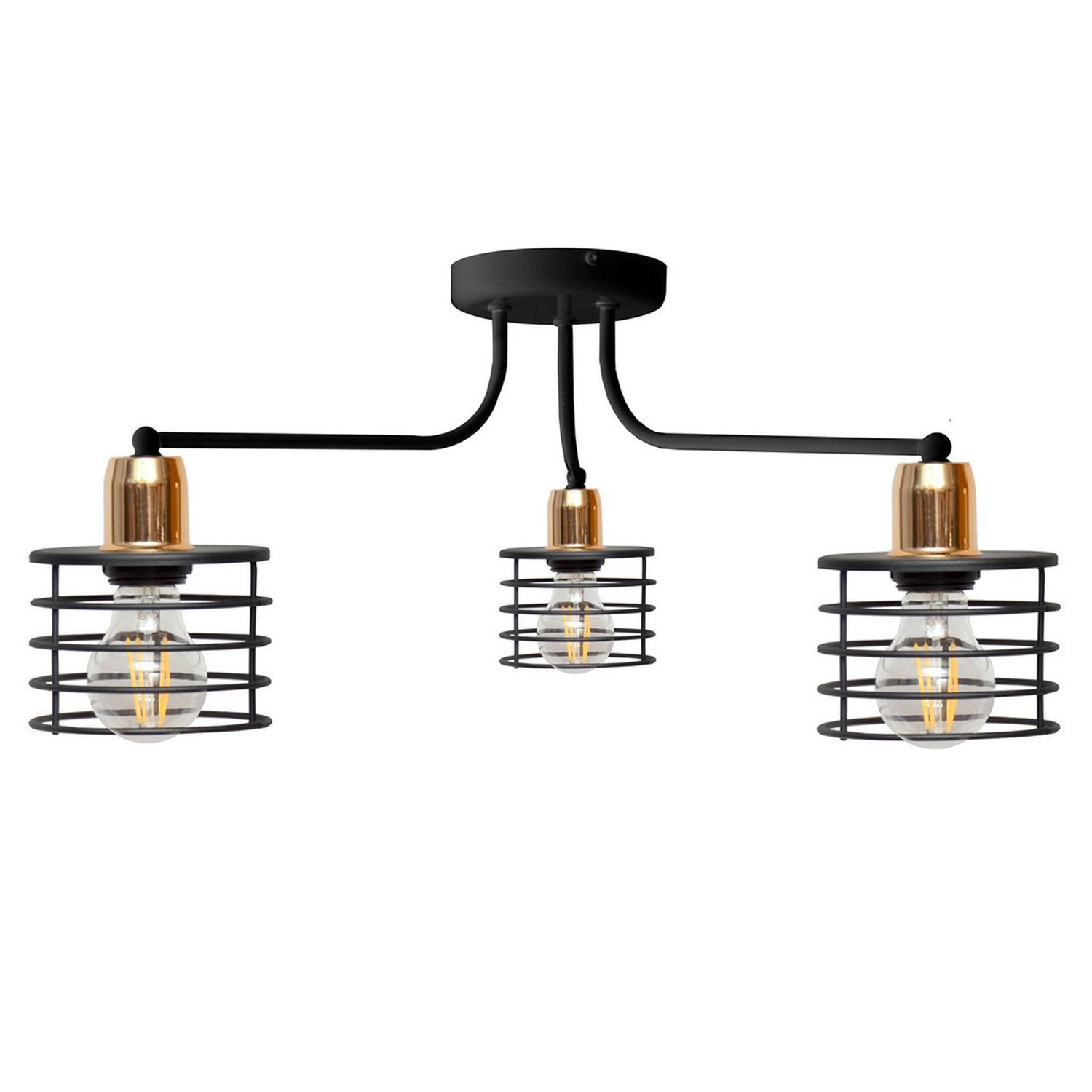 Helam Lighting Edison Ceiling Light Black