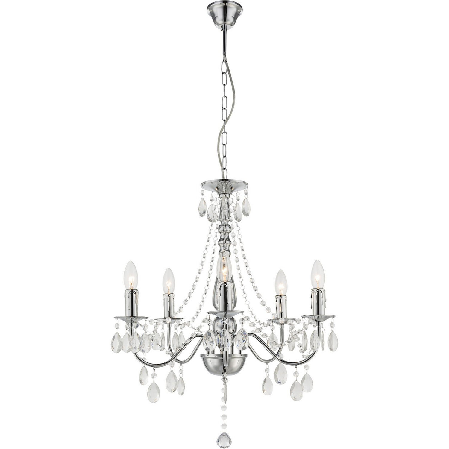 Globo Lighting William Pendant Light Chrome