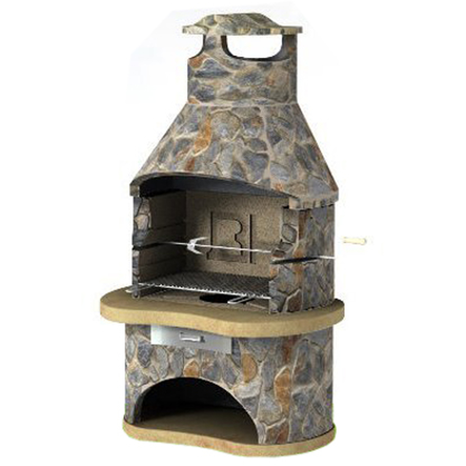 Tampere Light Masonry BBQ - Light Slate