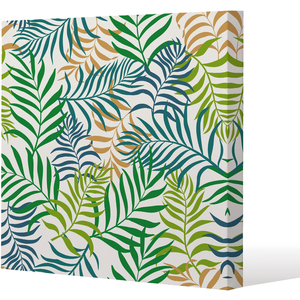 Green Tropical Palm Leaves Canvas Print