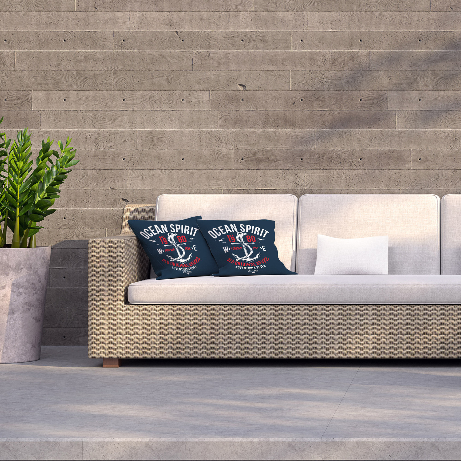 Ocean Spirit Outdoor Cushion - Blue 60cm