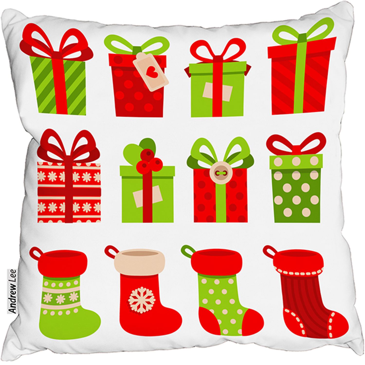 Stylish Set Of Gifts Outdoor Comfy Cushion - Red / 60cm